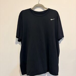 Nike Dri-FIT Men's Moisture Wicking Short Sleeve Crew Neck T-Shirt Black Size L